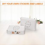 HORLIMER 6x4x3 inches Shipping Boxes Set of 25, White Corrugated Cardboard Box Literature Mailer - Image 5
